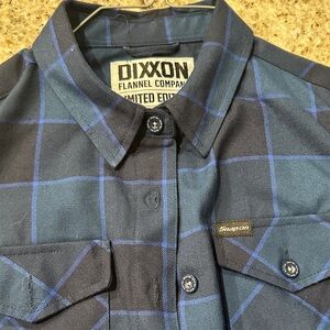 DIXXON Navy and Blue Checkered Flannel Shirt